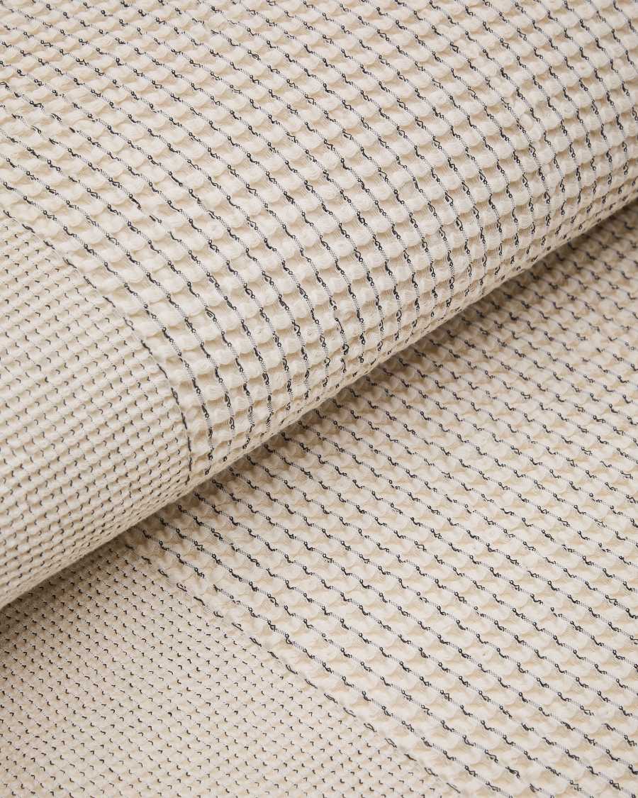 Mabile blue striped jacquard 100% cotton bedspread for 150/160cm bed