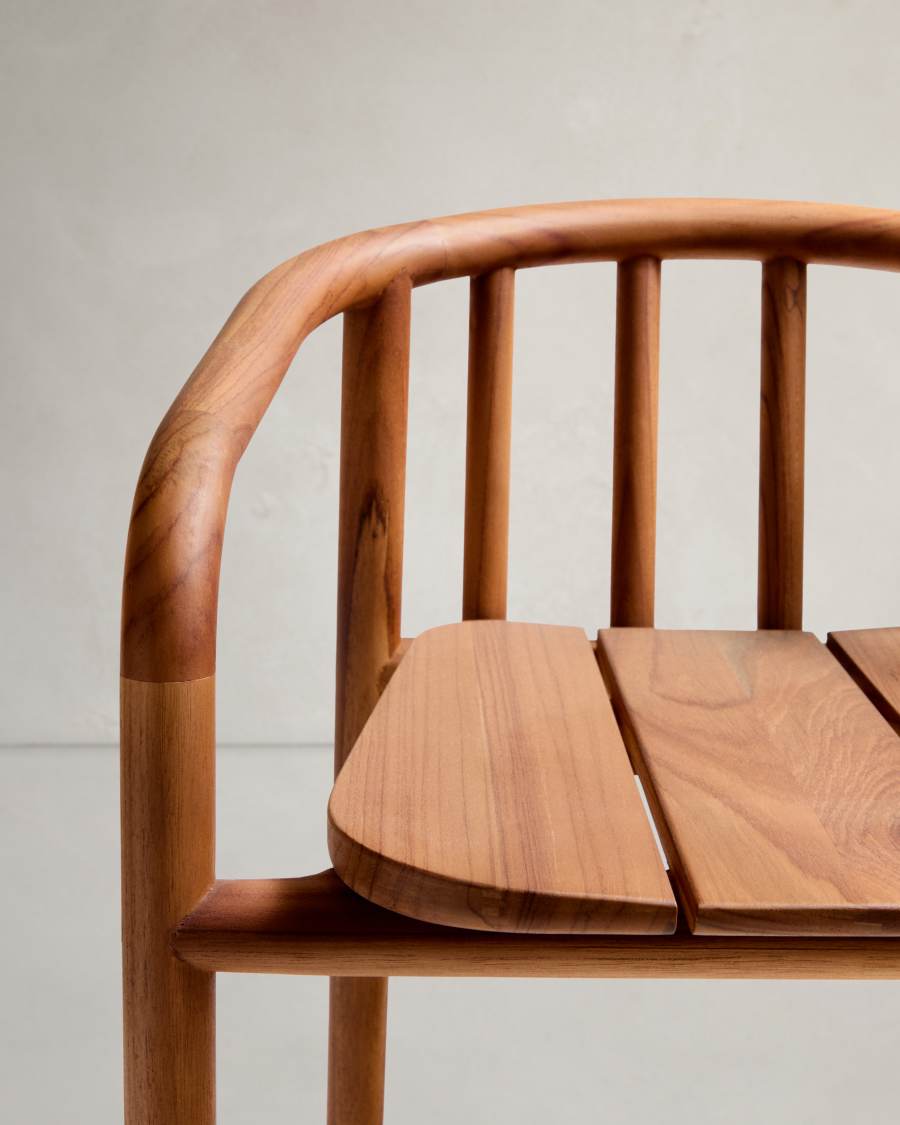 Turqueta outdoor stool made of FSC 100% solid teak wood, height 65cm