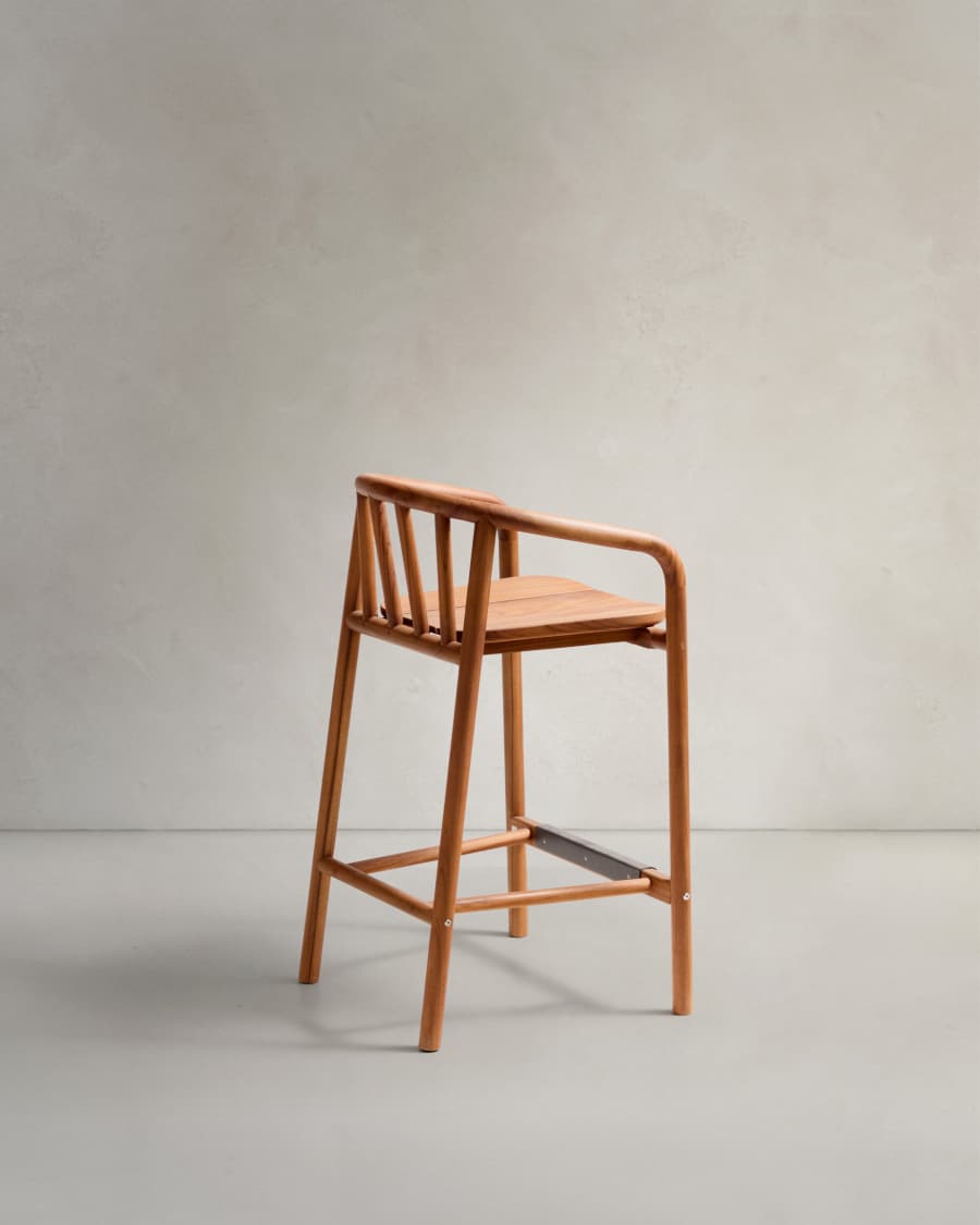 Turqueta outdoor stool made of FSC 100% solid teak wood, height 65cm