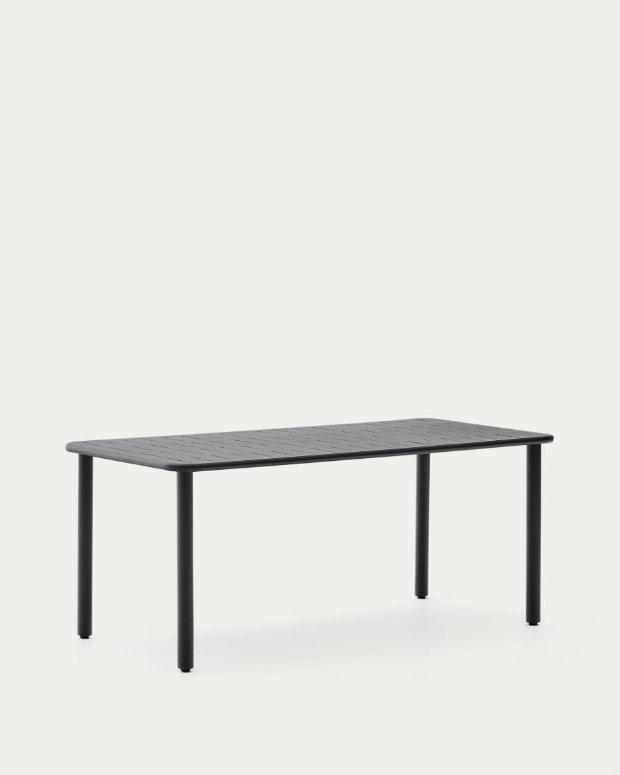 Brai donkergrijze outdoor tafel van gegalvaniseerd staal 180 x 90 cm