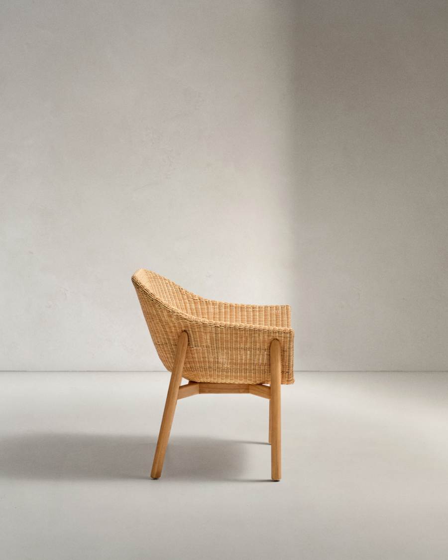 Galea chair in FSC 100% solid teak wood and synthetic rattan