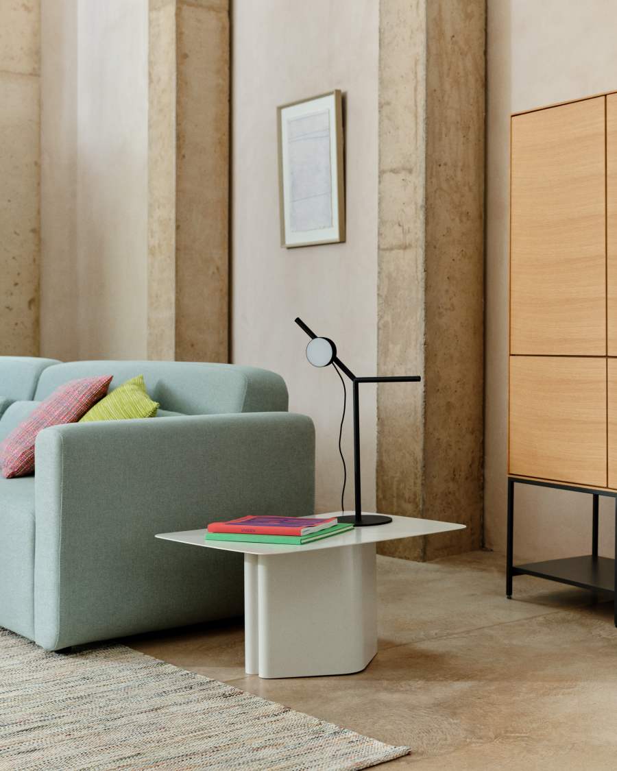 Table basse en fer gris Arvin 70 x 52 cm