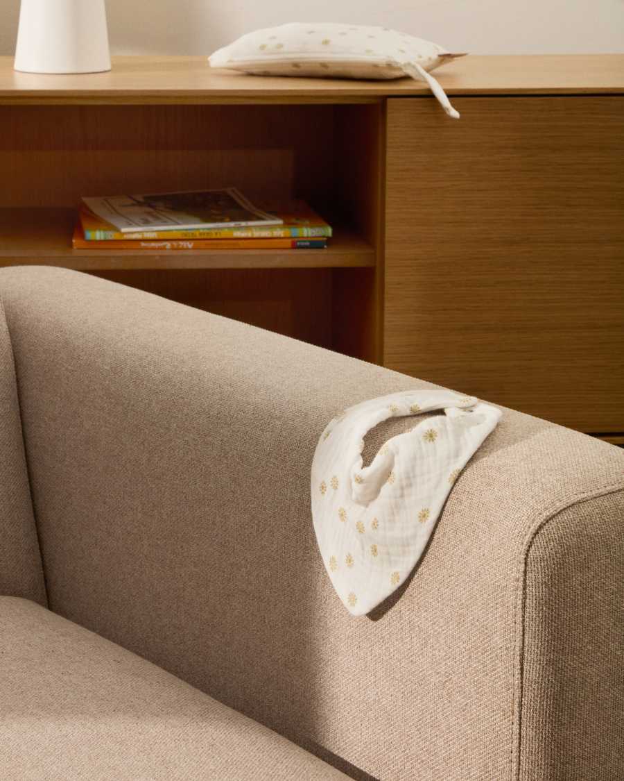 Olna set of 2 bandanas in 100% cotton in terracotta and a sun print