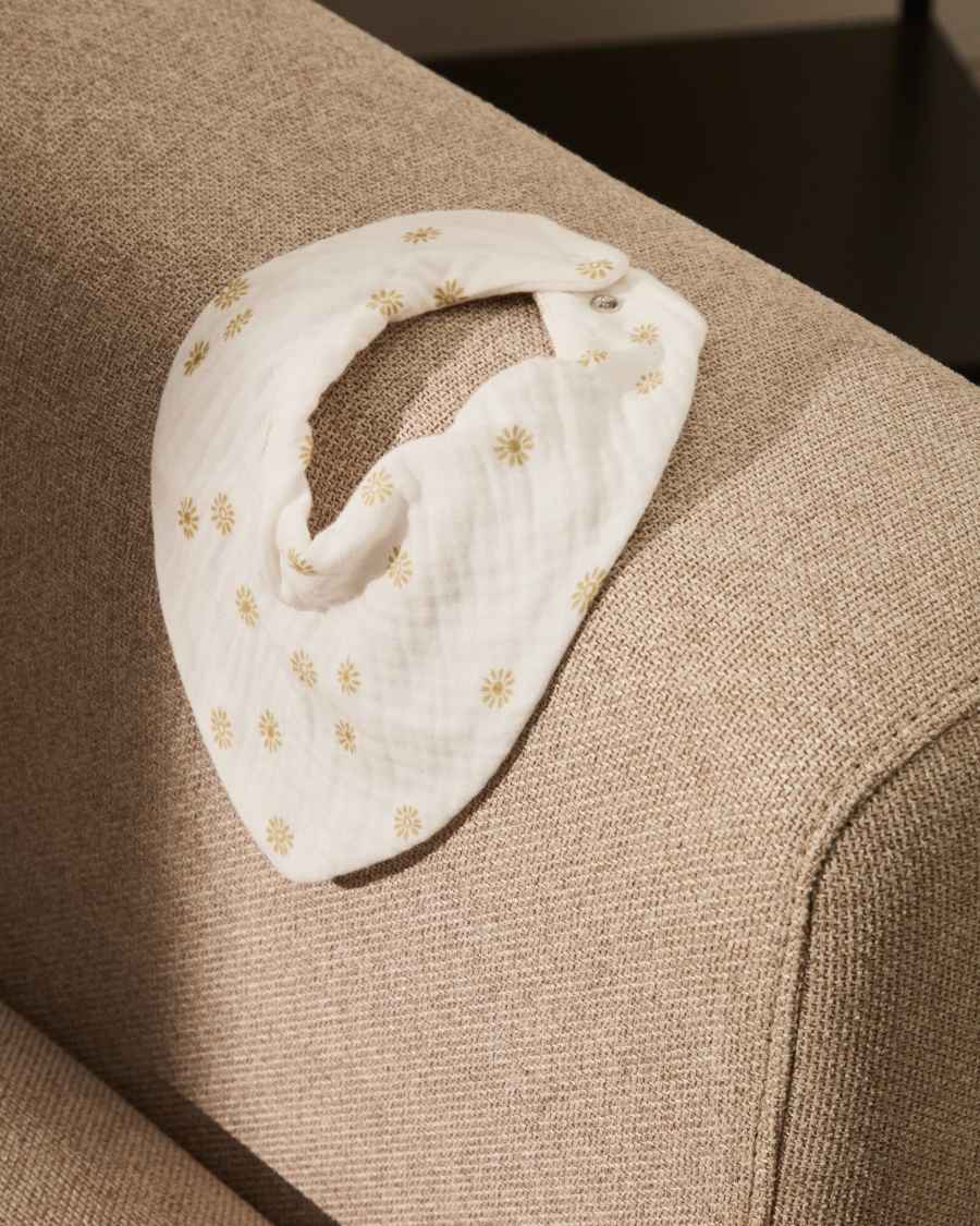 Olna set of 2 bandanas in 100% cotton in terracotta and a sun print