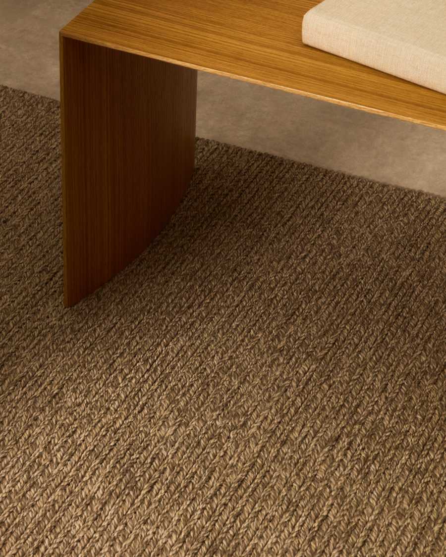 Galinda vloerkleed van synthetische vezels taupe 160 x 230 cm