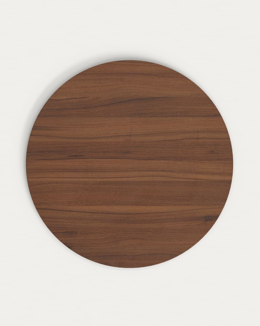 Tiaret runde Tischplatte aus Melamin mit Nussholzoptik Ø 90 cm