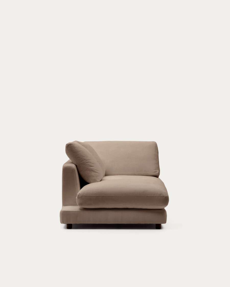 Gala Module Left Chaise Lounge Light Brown