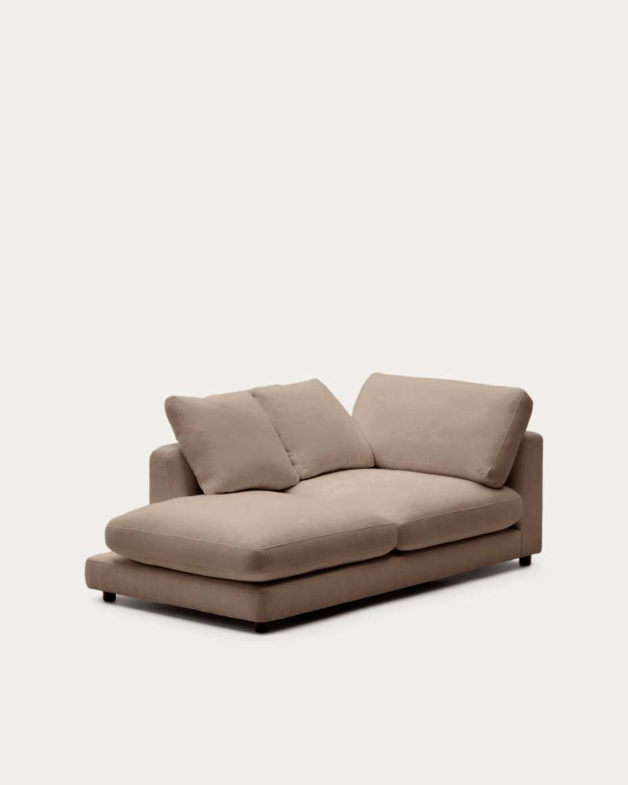 Gala Module Left Chaise Lounge Light Brown