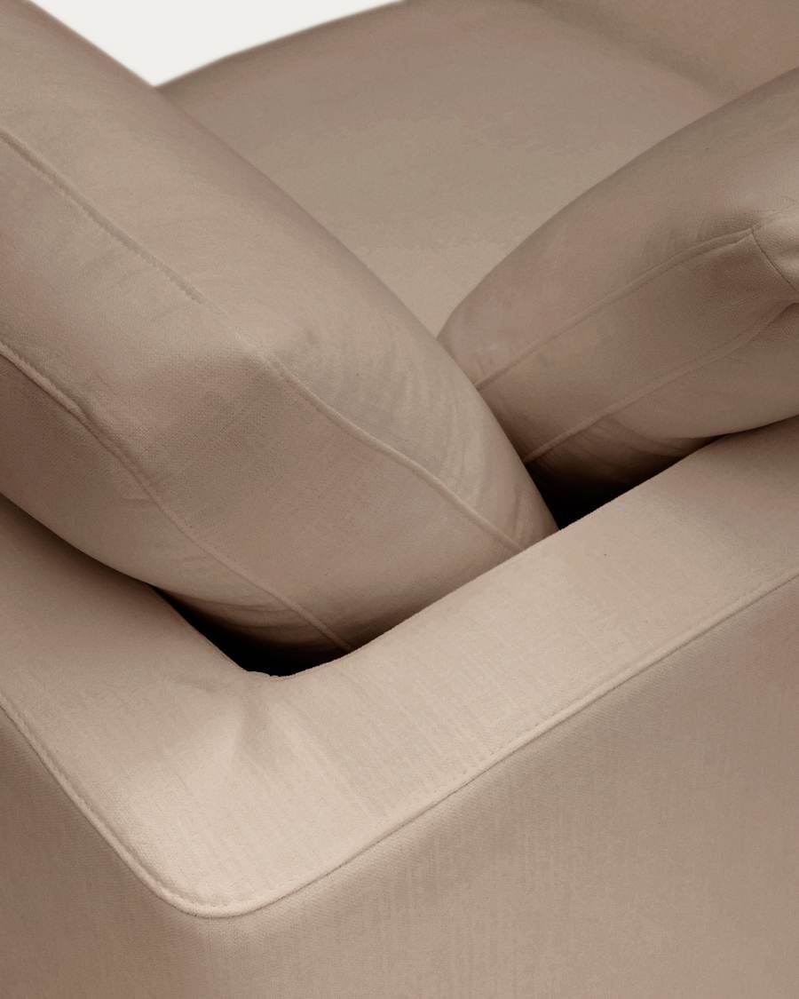 Gala Module Left Chaise Lounge Light Brown