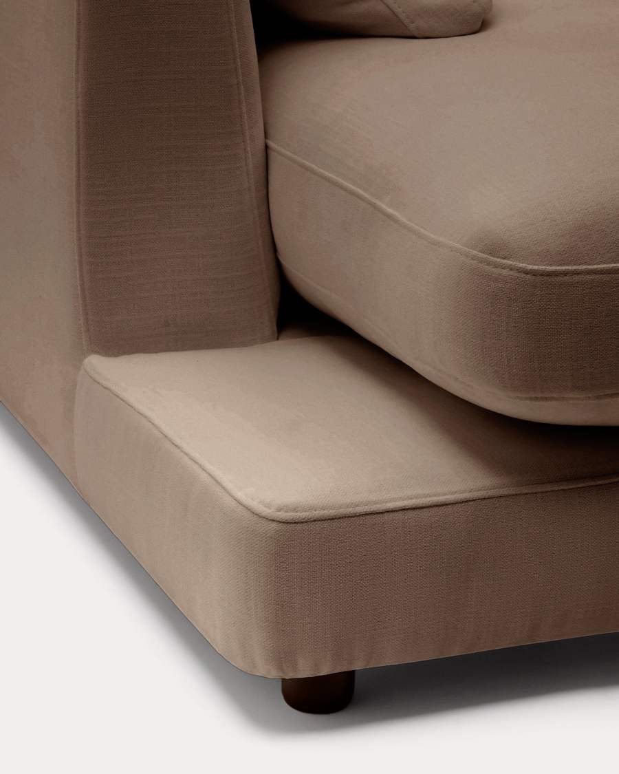 Gala Module Left Chaise Lounge Light Brown