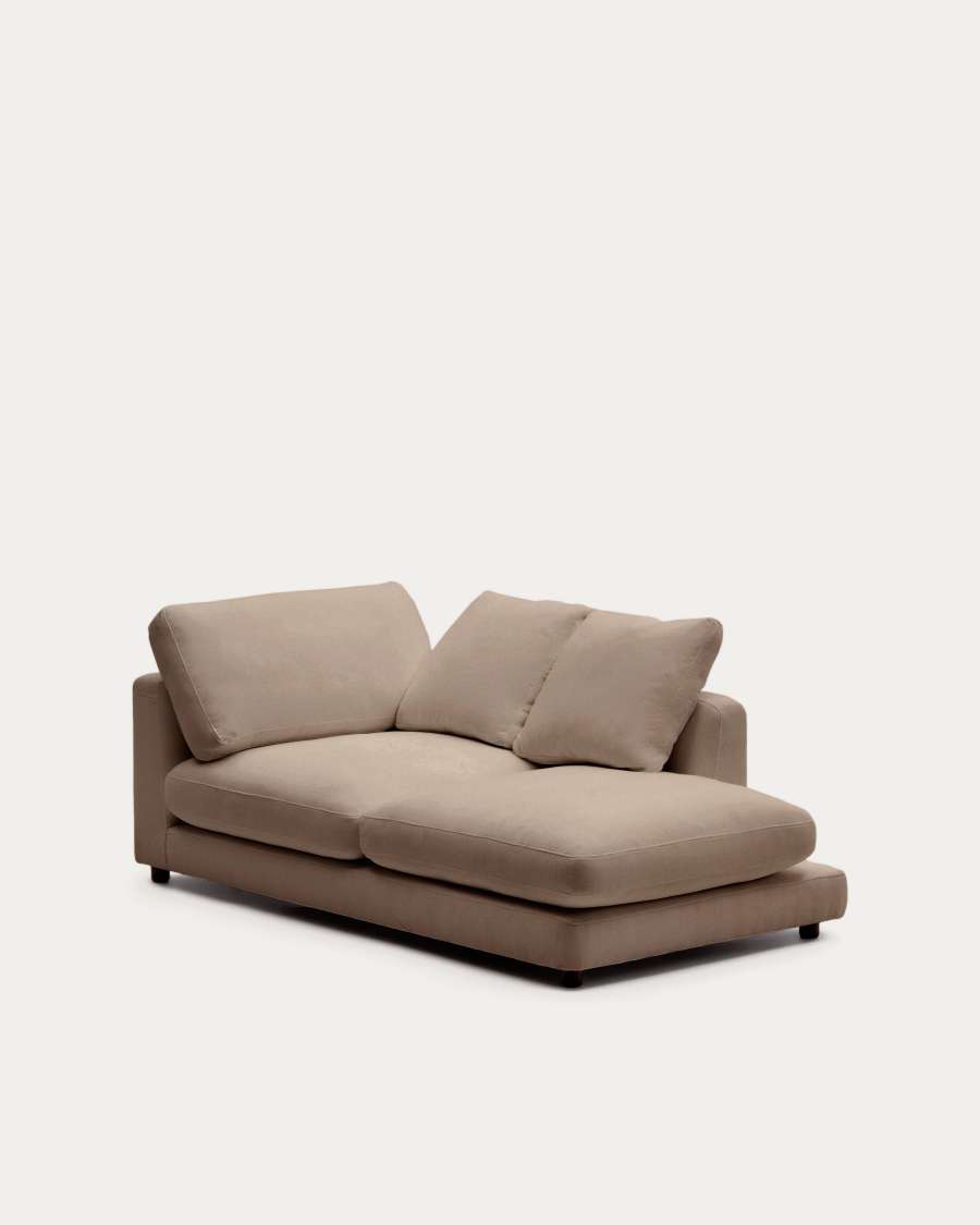 Gala Module Right Chaise Lounge Light Brown