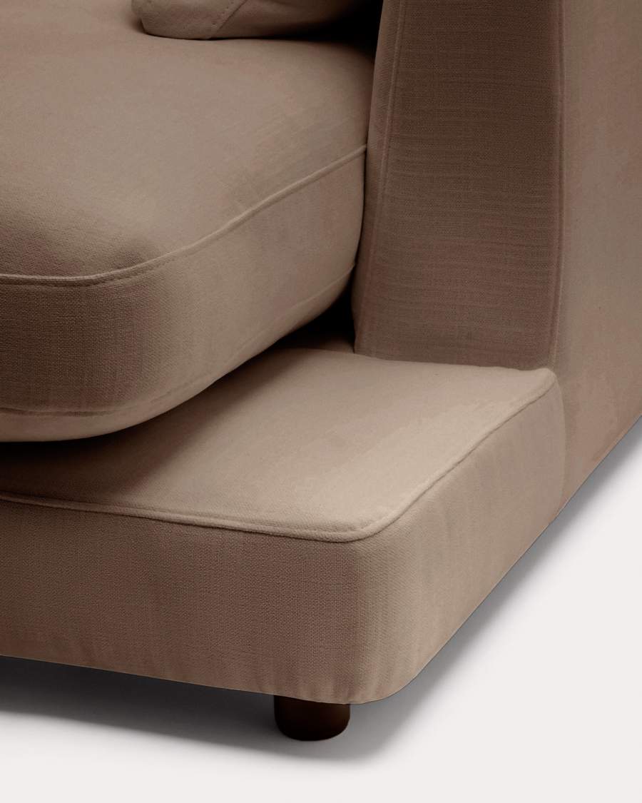 Gala Module Right Chaise Lounge Light Brown