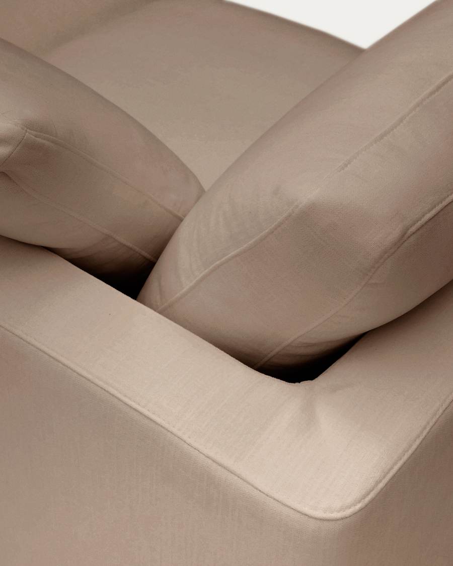 Gala Module Right Chaise Lounge Light Brown