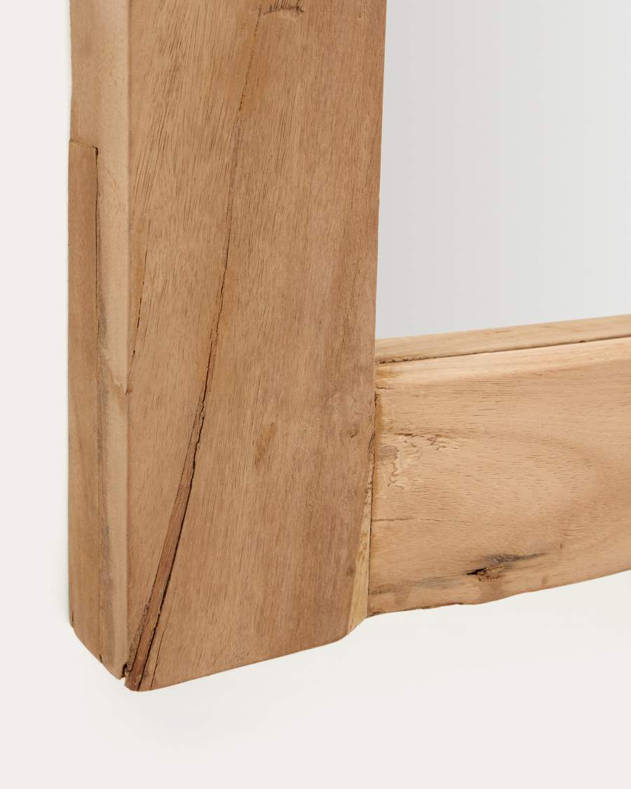 Maden wooden mirror with a natural finish 50 x 120 cm