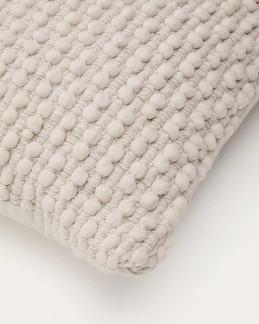 Mascarell white cotton and polyester cushion cover 40 x 60 cm