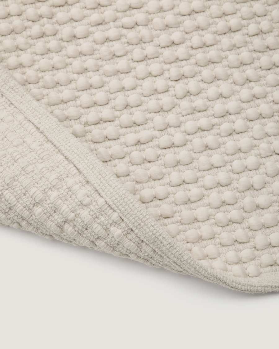 Runner rug Mascarell white cotton and polyester 70 x 140 cm