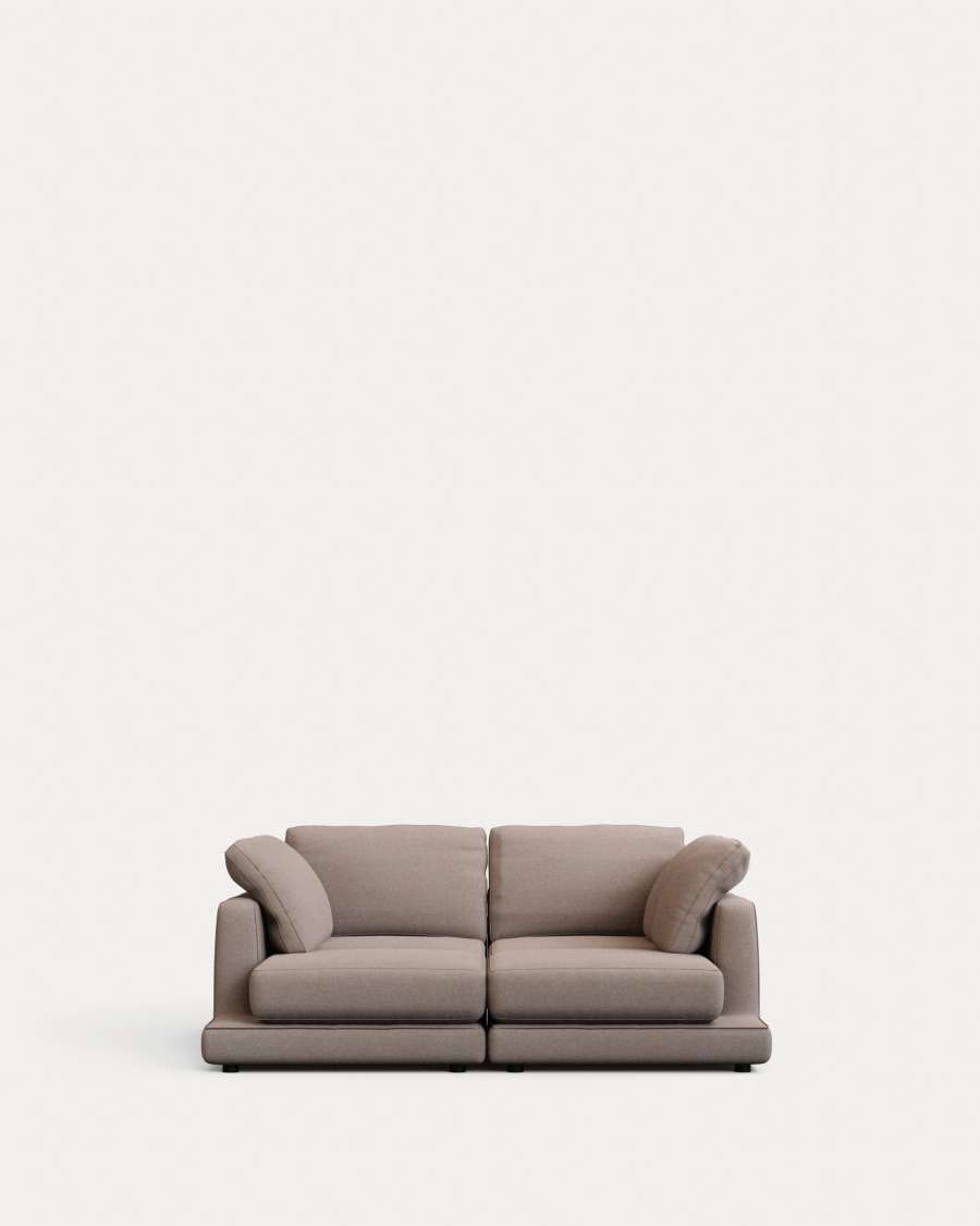 Gala 3-seater sofa with double chaise longue taupe, 210 cm