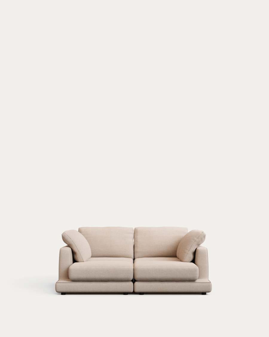 Gala 3-seater sofa with double chaise longue beige, 210cm