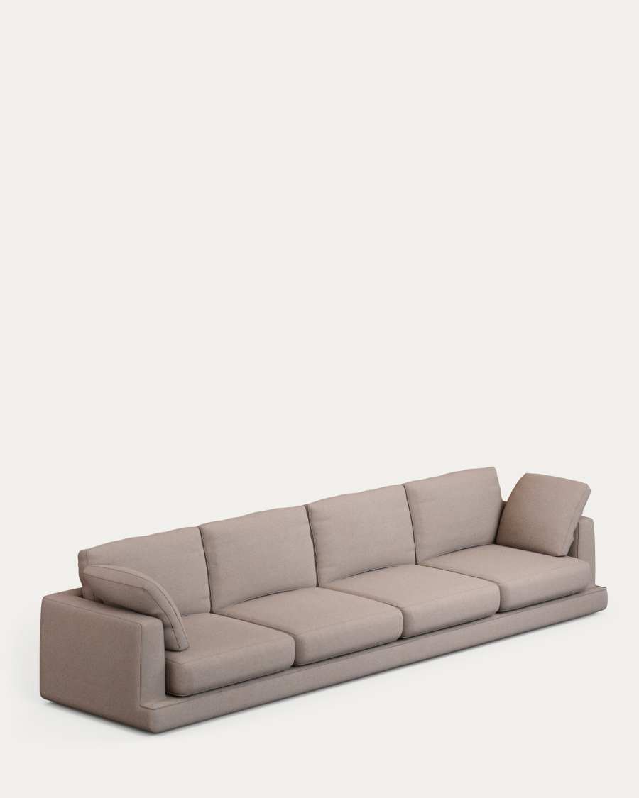 Gala 6-seater sofa taupe, 390 cm
