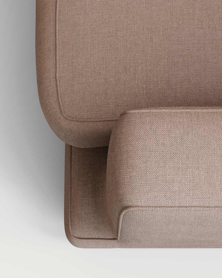 Gala 4-seater sofa with left chaise longue taupe, 300 cm