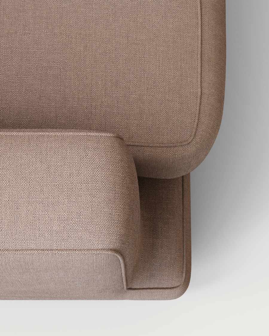 Gala 4-seater sofa with right chaise longue taupe, 300 cm