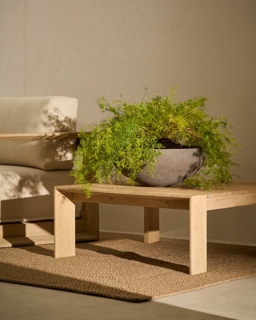 Set of 2 Nura terracotta cement-effect planters Ø55 cm