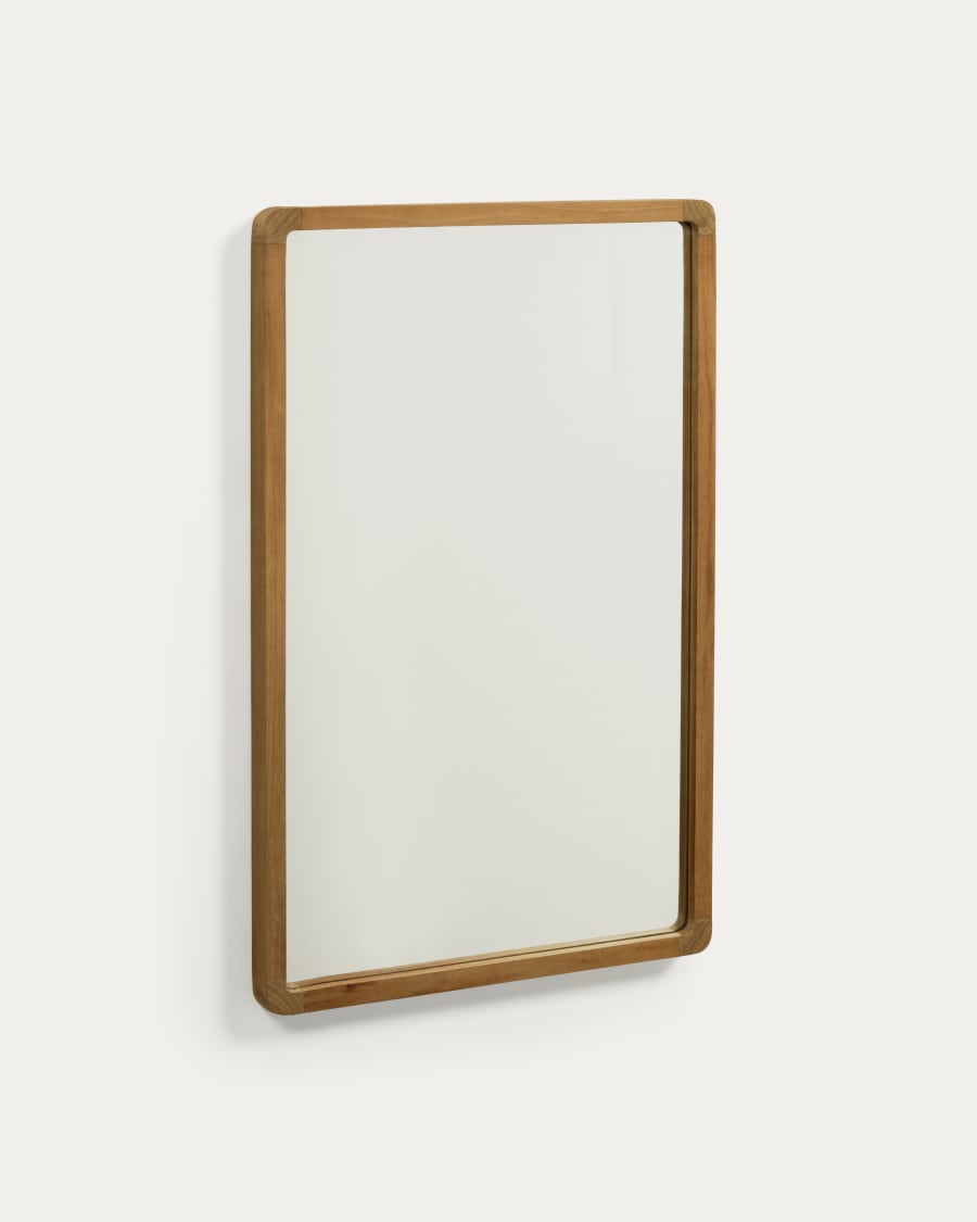 Miroir Shamel en bois de teck 45 x 70 cm