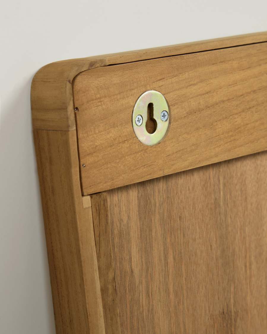 Miroir Shamel en bois de teck 45 x 70 cm