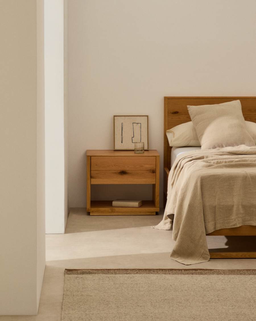 Κλινοσκεπάσματα Tandi 100% λινό μπεζ για κρεβάτι 90/135 εκ.