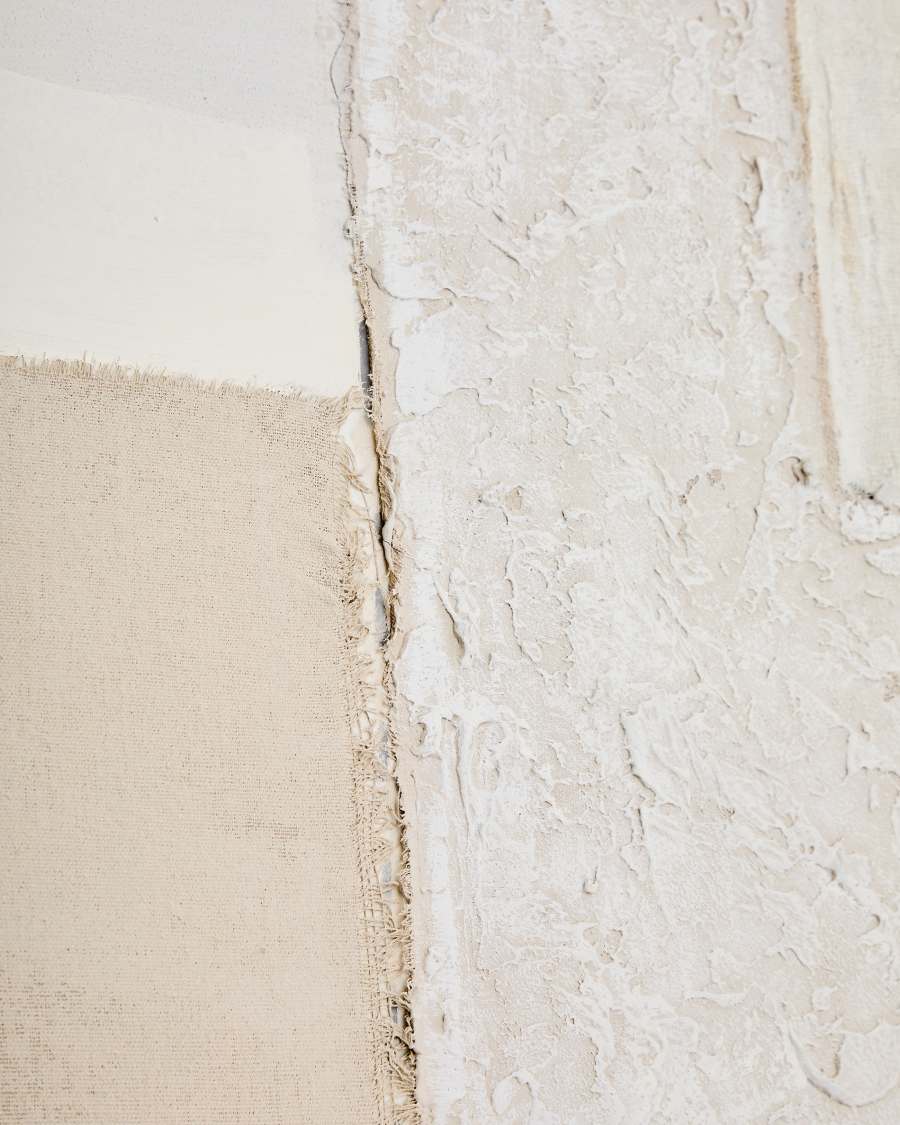 Pineda Leinwand abstrakt weiß 95 x 95 cm