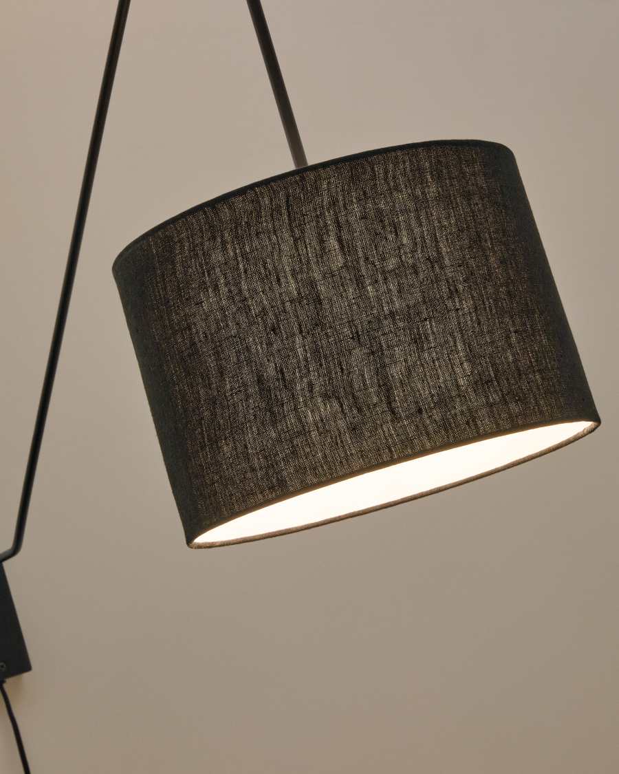 Jex wall lamp made of black painted metal