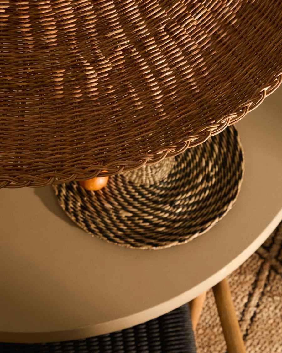 Abat-jour pour suspension Bladia en rotin avec finition ton naturel Ø 70 cm