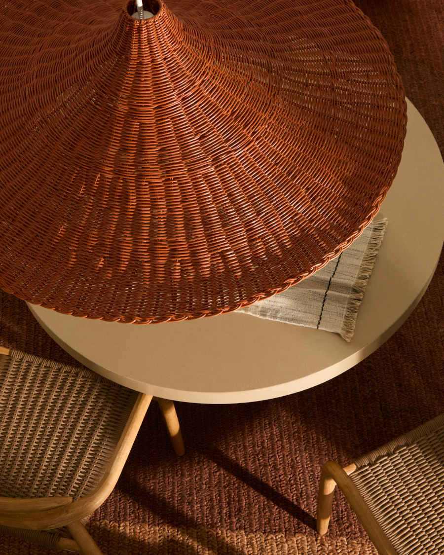 Abat-jour pour plafonnier Bladia en rotin avec finition terracota Ø 90 cm