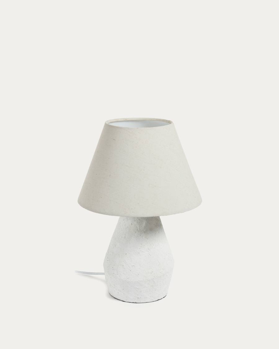 Noara magnesium table lamp with a white finish Australia adaptor
