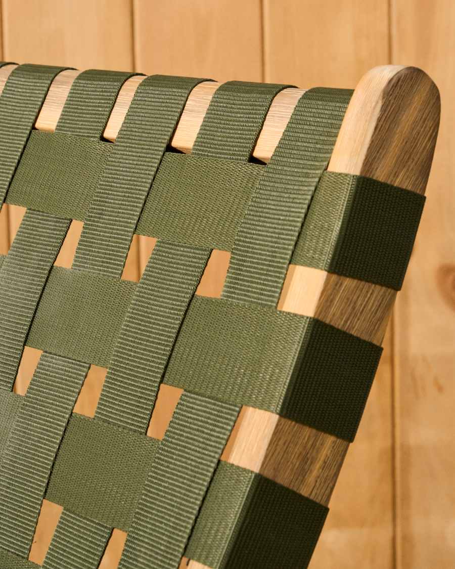 FSC 100% green cord and solid acacia wood Chabeli folding chair