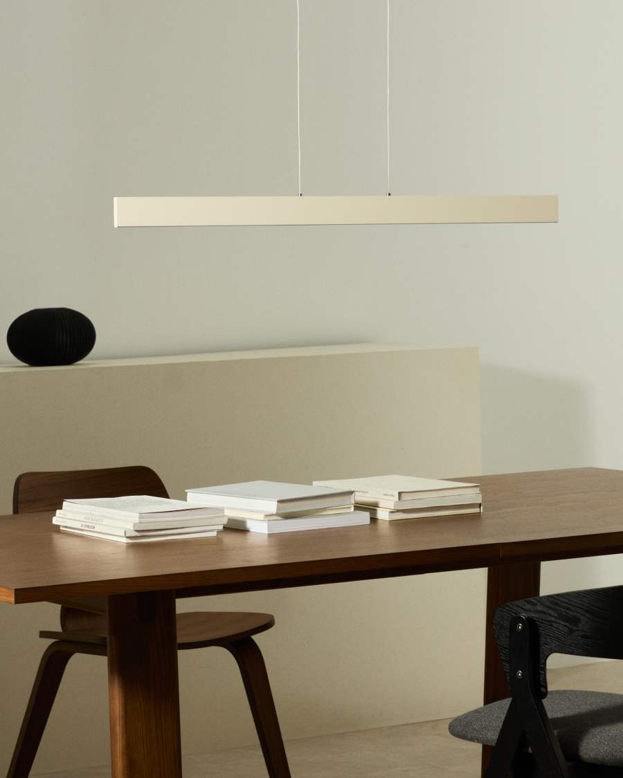 Boadella plafondlamp van aluminium met beige gelakte afwerking