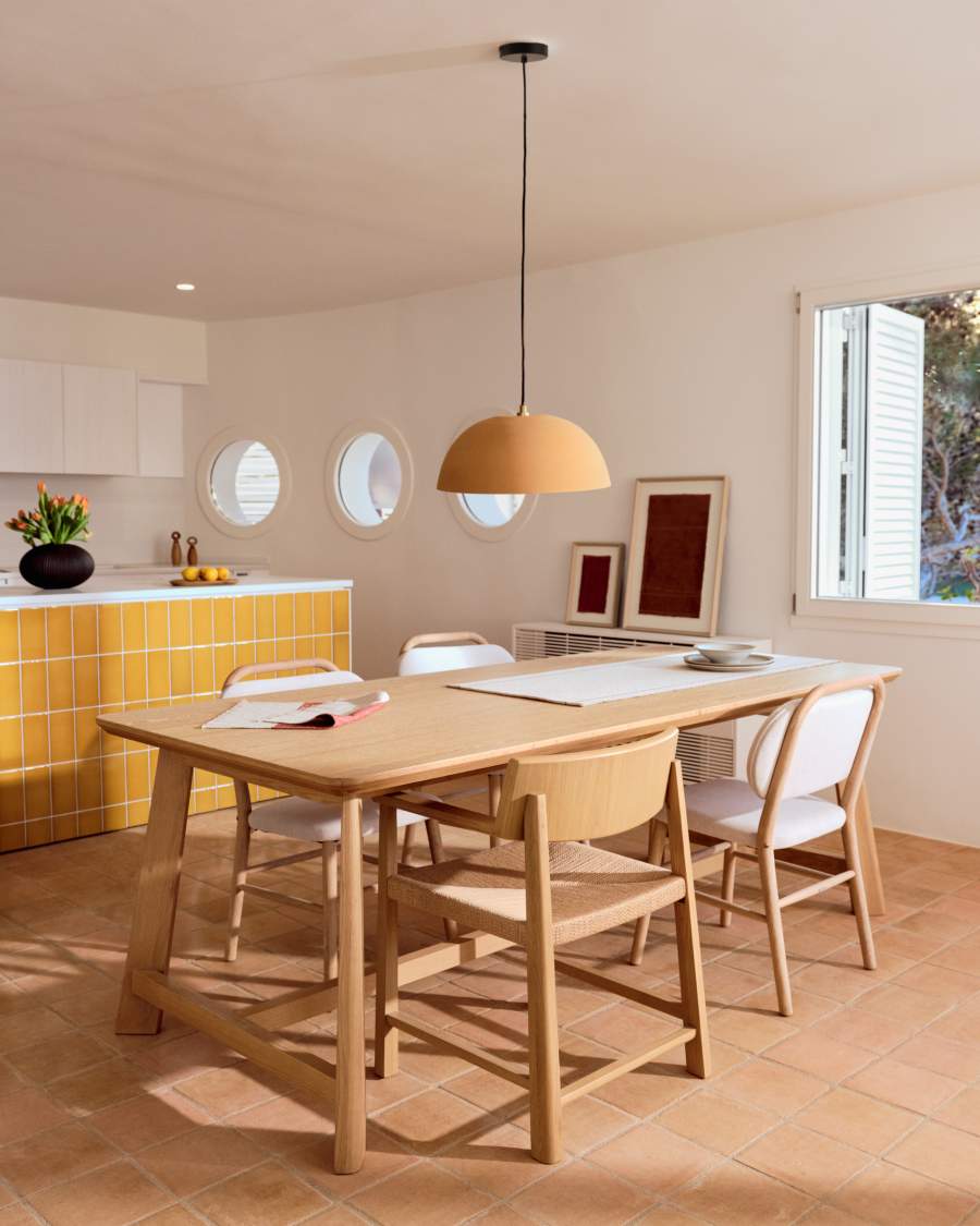 Lampada da soffitto Nibla in metallo effetto terracotta Ø46 cm