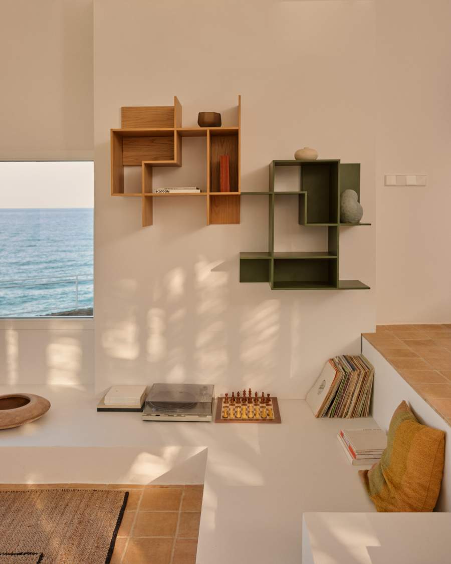 Étagère modulable Ina en placage de chêne finition ton naturel 80 x 80 cm FSC 100%