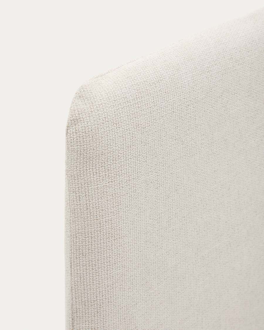 Pearl chenille Valma headboard with removable cover for beds up to 90 cm wide.