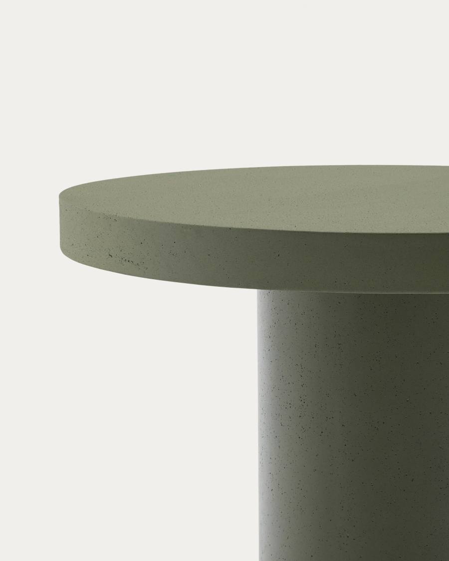 Runder Tisch Aiguablava aus Zement in Grün Ø 90 cm
