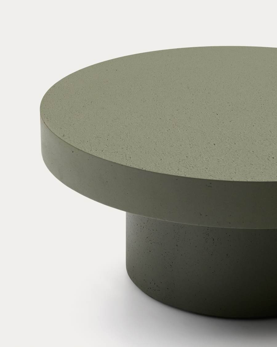 Aiguablava salontafel van cement in groen Ø 90 cm