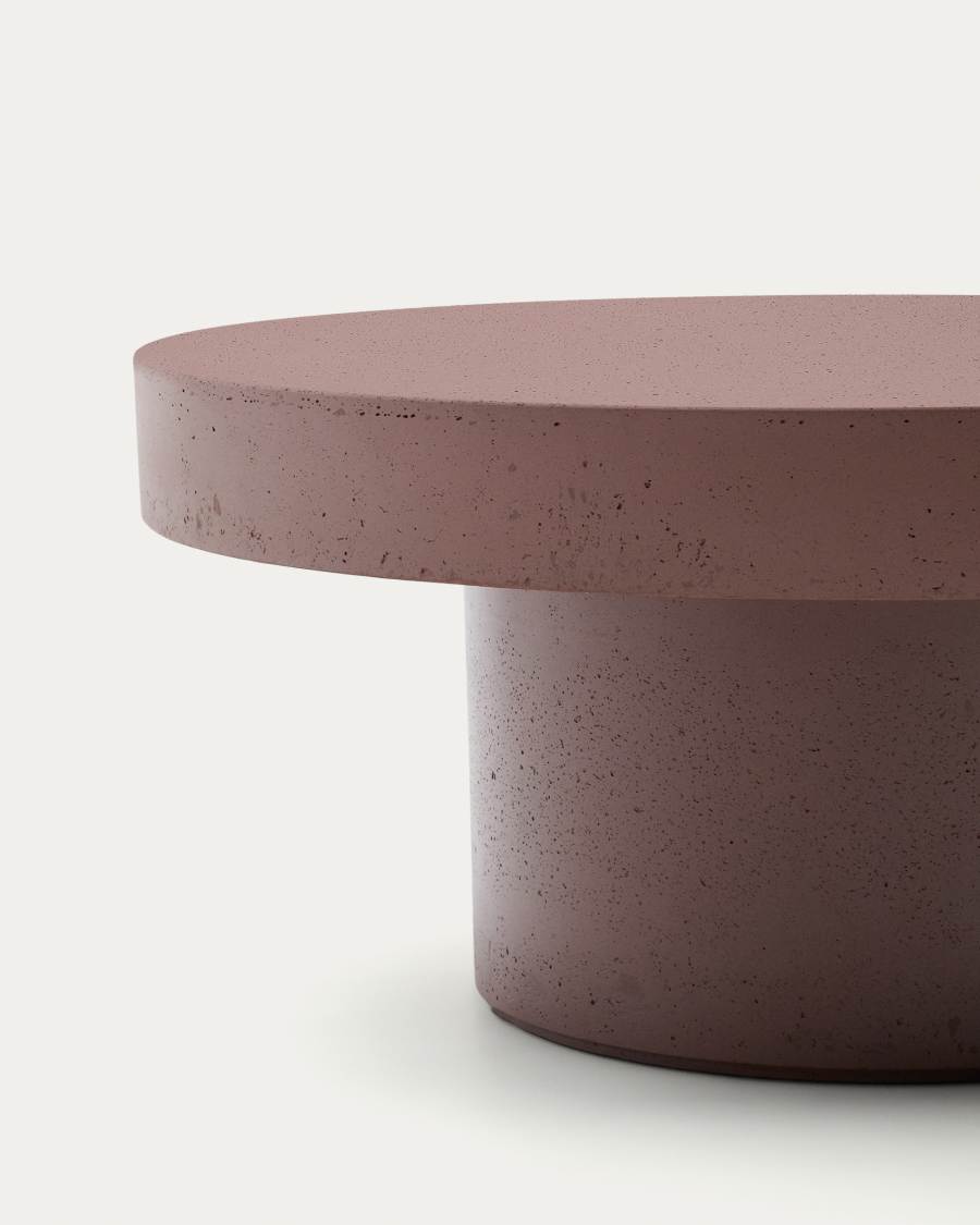 Couchtisch Aiguablava aus Zement in Terrakotta Ø 66 cm
