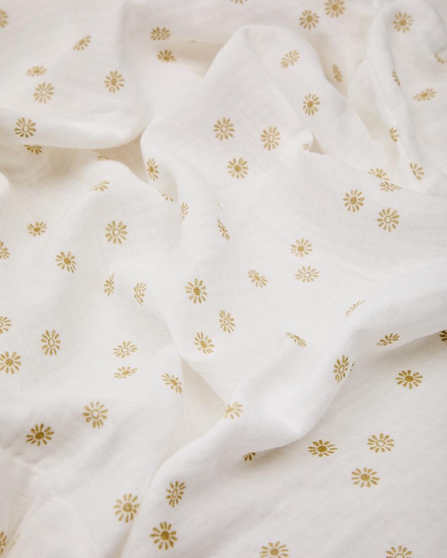 100% cotton, sun print, bottom sheet for Olna Moses basket 40 x 75 cm