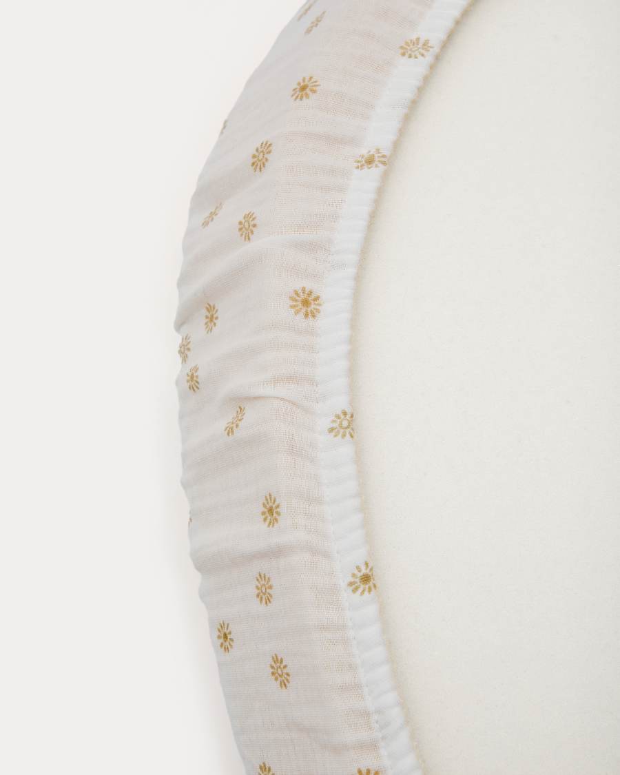 100% cotton, sun print, bottom sheet for Olna Moses basket 40 x 75 cm