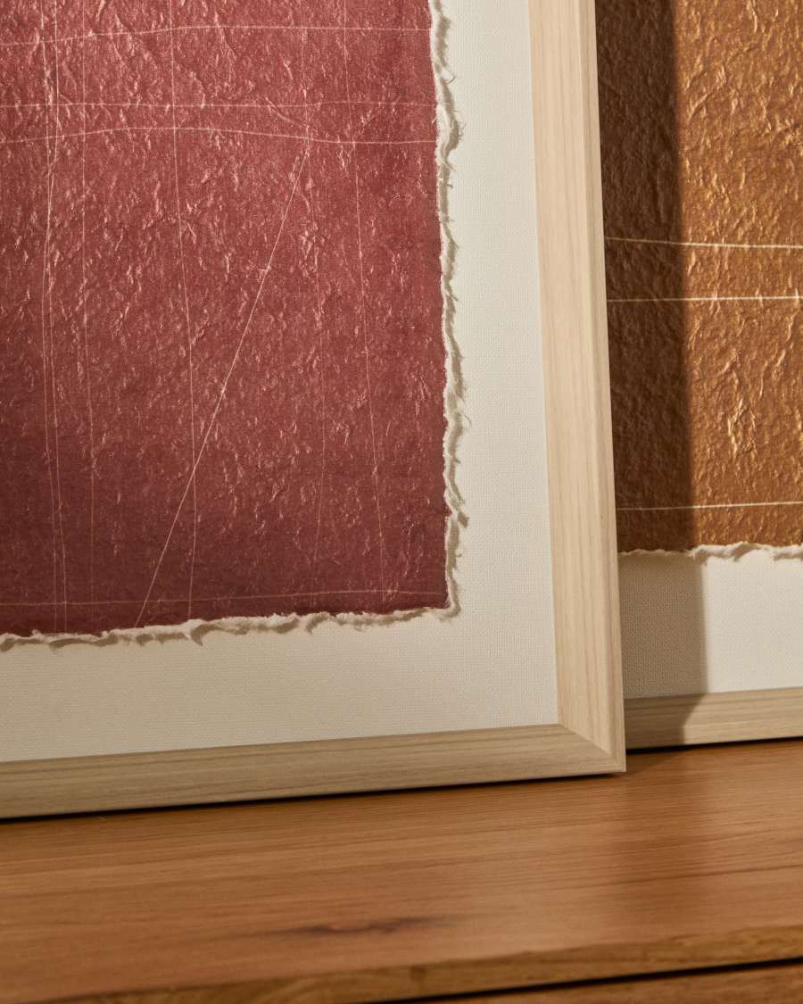 Quadro Durkan in carta riciclata bordeaux 30 x 40 cm