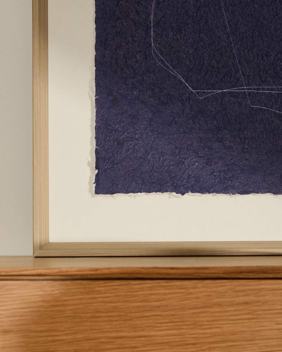 Quadro Durkan em papel reciclado azul (50 x 70 cm)