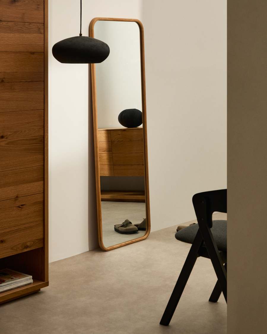 Specchio Milsa in legno di teak 54 x 154 cm FSC 100%