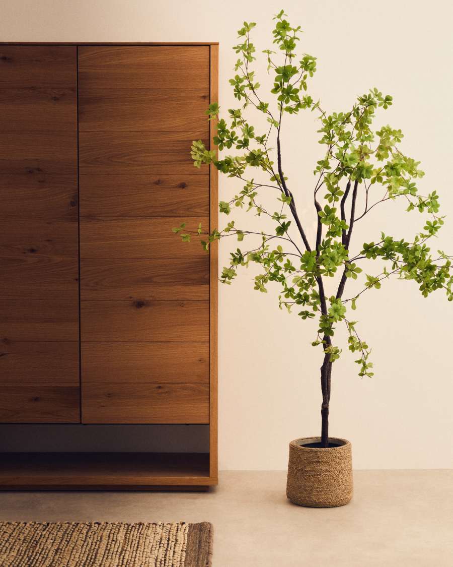 Enkianthus artificial tree with black pot 214 cm