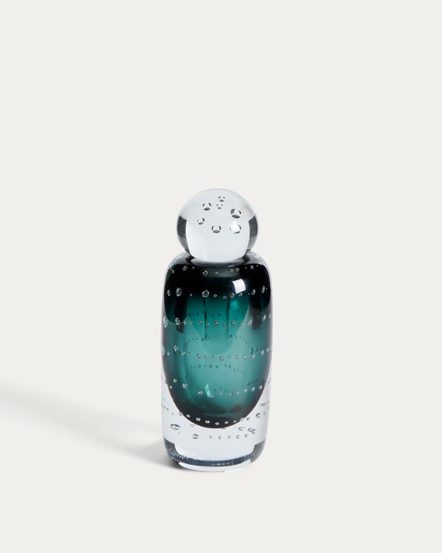 Vaso Lunivo in vetro verde 16,5 cm