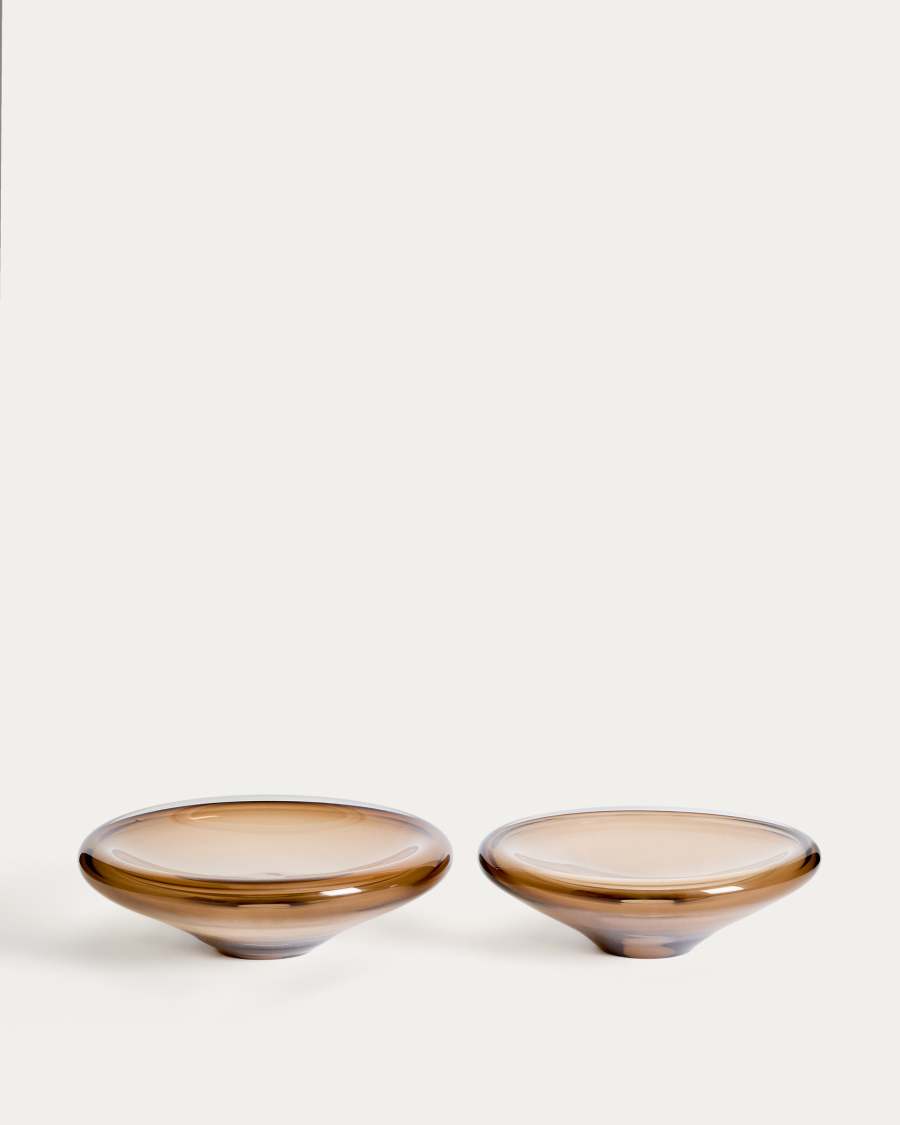 Zolira brown glass centerpiece Ø 27 cm